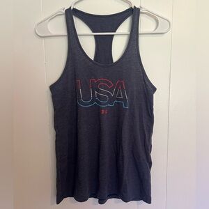 Under Armour Navy USA Graphic Tank